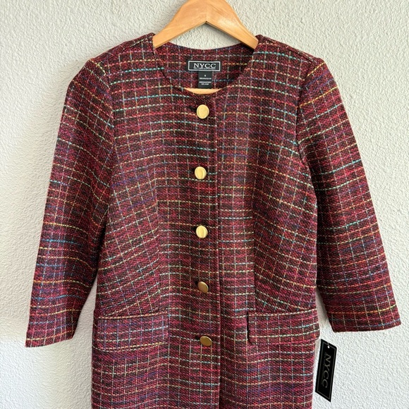 NYCC Plaid Pattern Jacket/Blazer Size Small NWT - Picture 2 of 5